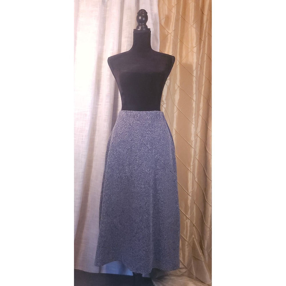 Indigo Handkercheif Hem Tweed-like Skirt by Modern Soul